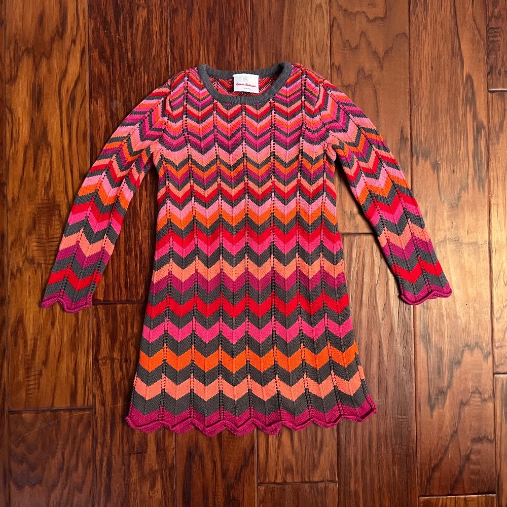 Hanna Andersson zig zag sweater dress